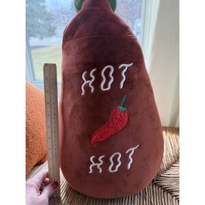 NWT Teen Home Hot Sauce Chili Pepper  Weighted Good For Anxiety Pillow Toy 22"